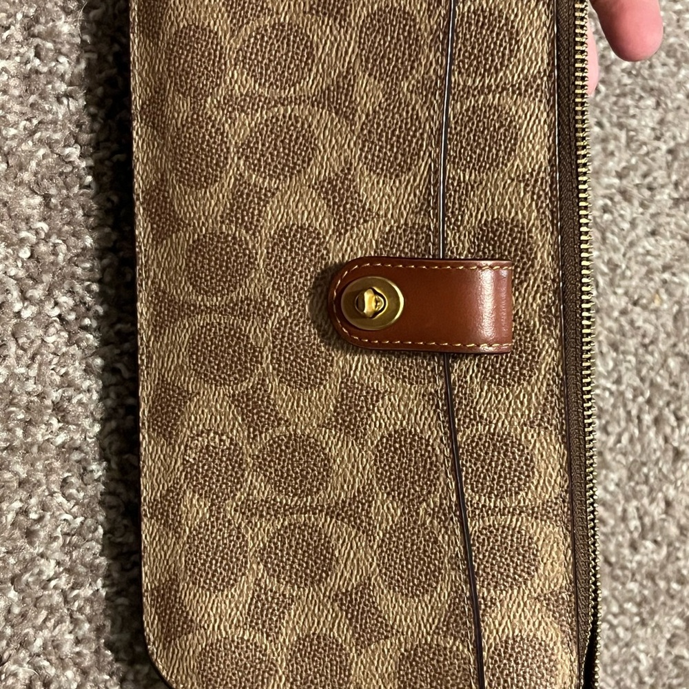 Coach Brown and Tan Signature Crossbody with Wallet - Picture 10 of 10